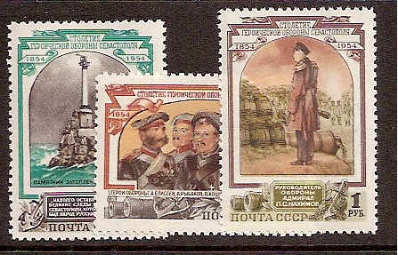 Soviet Russia - 1945-1956 YEAR 1954 Scott 1726-8 Michel 1728-30 