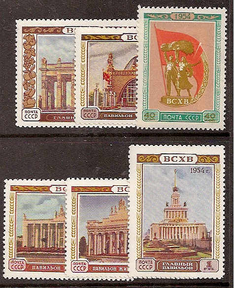 Soviet Russia - 1945-1956 YEAR 1954 Scott 1729-34 Michel 1731-6 