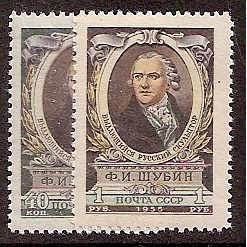 Soviet Russia - 1945-1956 YEAR 1955 Scott 1768-9 Michel 1795-6 