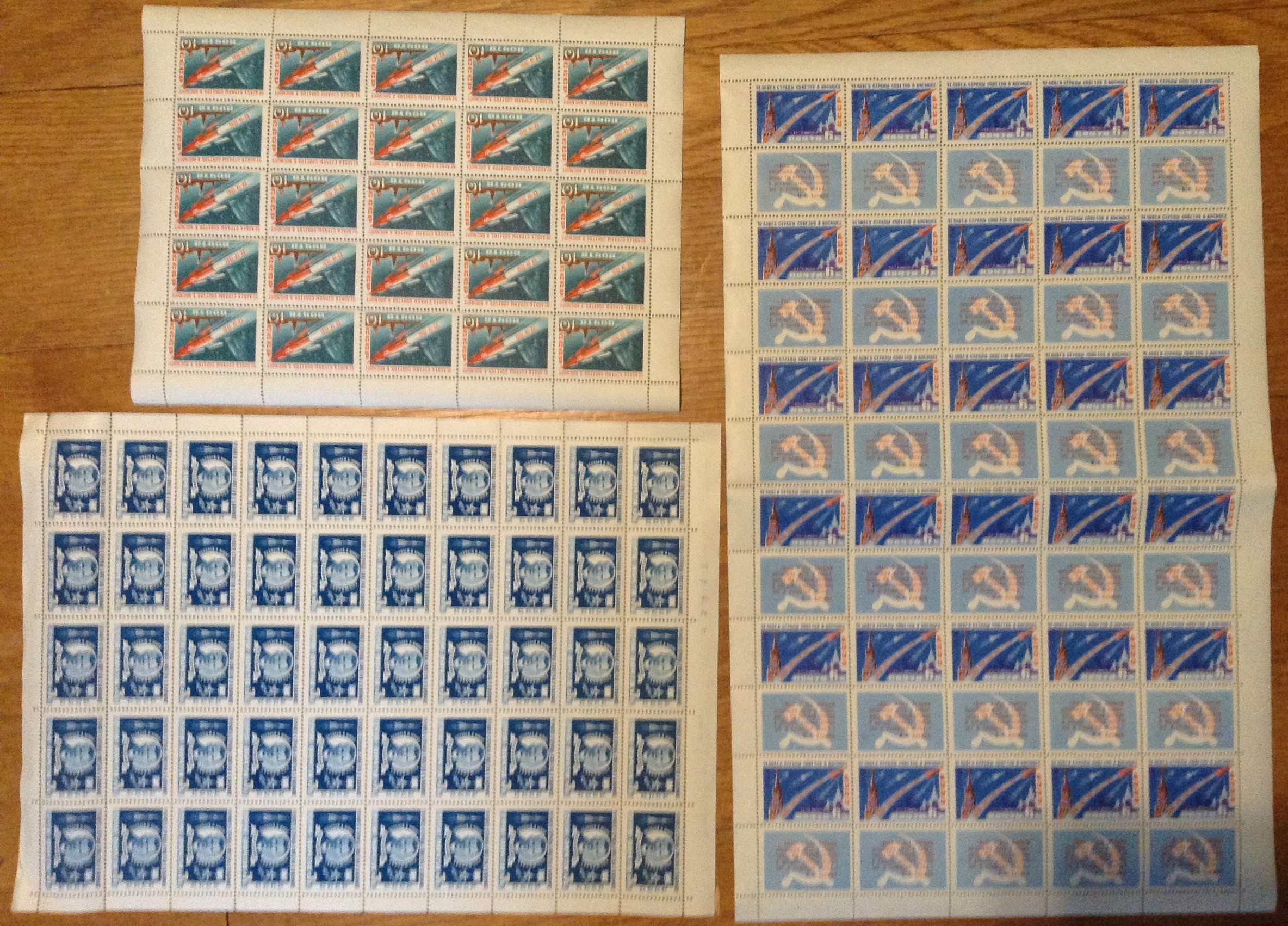 Soviet Russia - 1957-1961 YEAR 1961 Scott 2463-5 Michel 2473-5 
