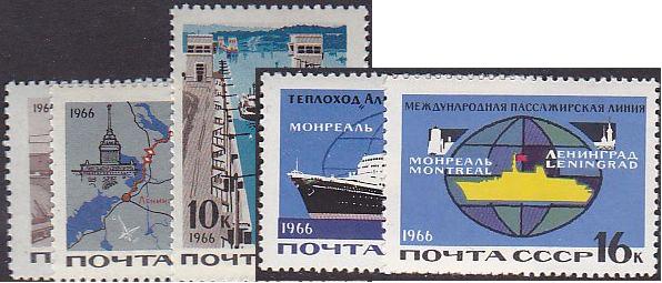 Soviet Russia - 1962  966 YEAR 1966 Scott 3179-83 Michel 3196-7,3253-5 