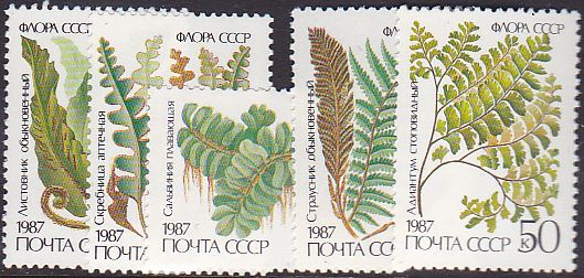 Soviet Russia - 1986-1990 YEAR 1987 Scott 5572-6 Michel 5729-33 