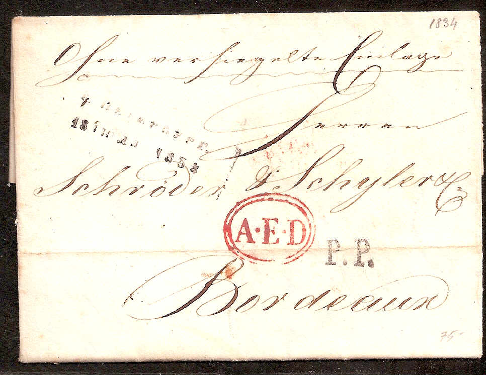 Russia Postal History - Stampless Covers ST.PETERSBURG Scott 4001858 